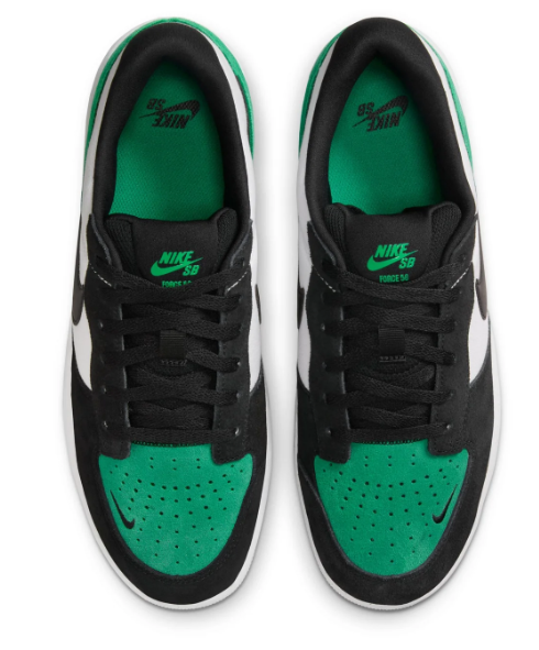 Nike SB Force 58 Skate Shoes – White/Black/Stadium Green