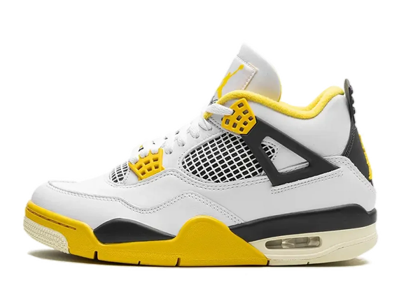 Air Jordan 4 “Vivid Sulfur” 2024 – White / Yellow / Black