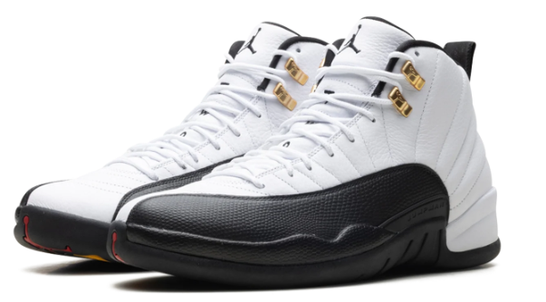 Air Jordan 12 "Taxi" (2025) Sneakers - White / Black / Gold