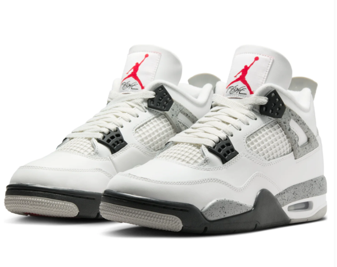Air Jordan 4 Retro “White Cement” 2025 – White / Cement Grey / Black