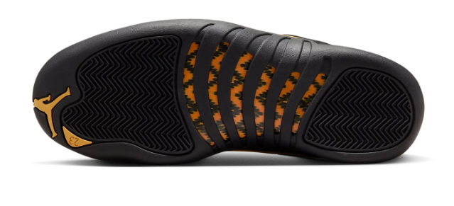Air Jordan 12 Retro "Black Taxi" Sneakers - Black / Yellow