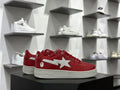 BAPE STA Low-Top Sneakers – Red & White