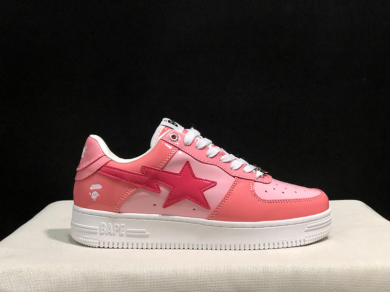 BAPE STA Low Sneakers – Pink Patent