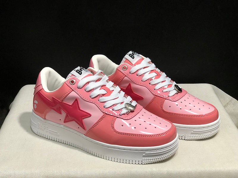 BAPE STA Low Sneakers – Pink Patent