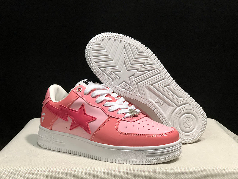 BAPE STA Low Sneakers – Pink Patent