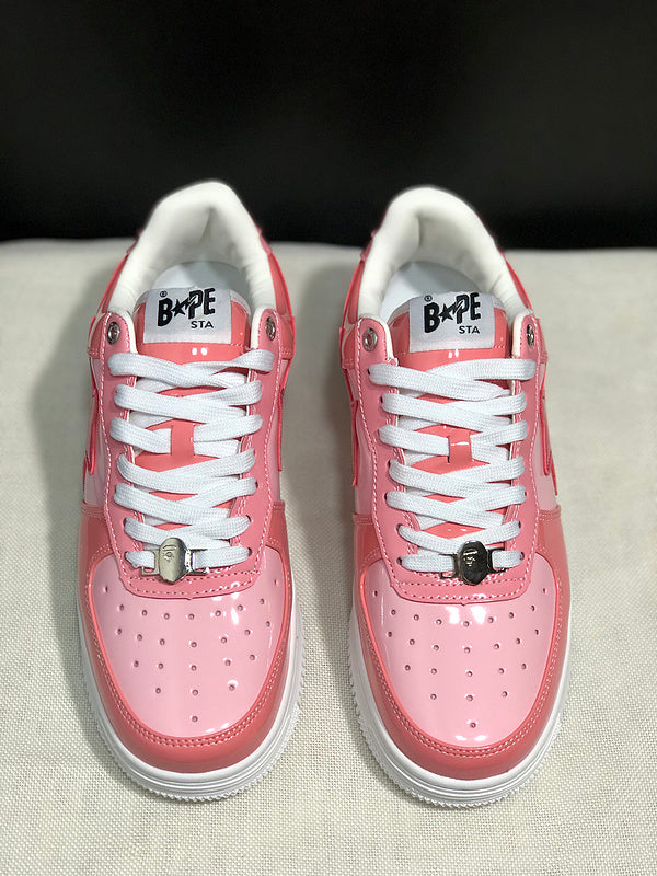 BAPE STA Low Sneakers – Pink Patent