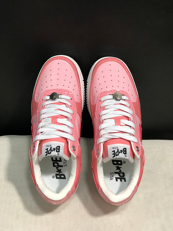 BAPE STA Low Sneakers – Pink Patent