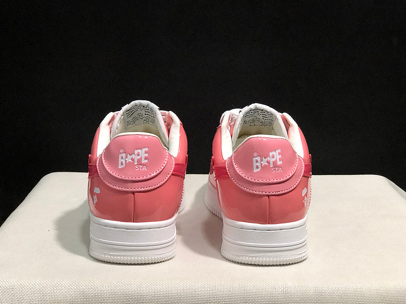 BAPE STA Low Sneakers – Pink Patent