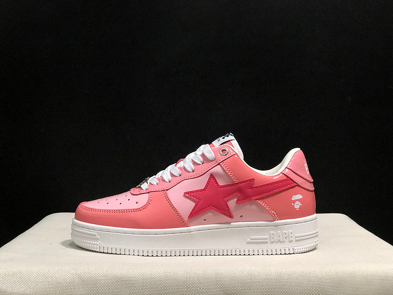 BAPE STA Low Sneakers – Pink Patent