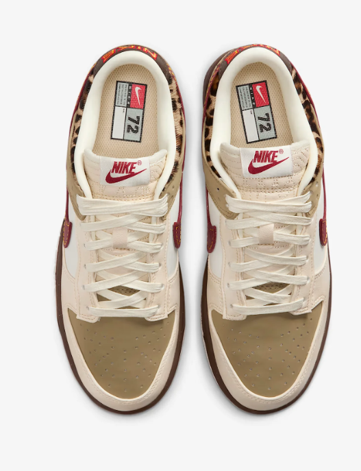 Nike Unisex Dunk Low Sneakers – Olive/Cream/Burgundy