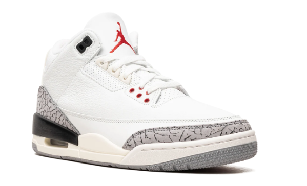 Air Jordan 3 Retro “White Cement Reimagined” (2023) – White / Grey / Red
