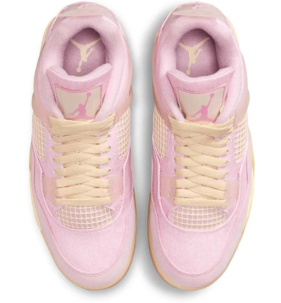 Air Jordan 4 Retro "Iced Carmine" Women's Sneakers - Pearl Pink / Sail
